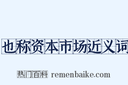 也称资本市场近义词是什么意思的图片